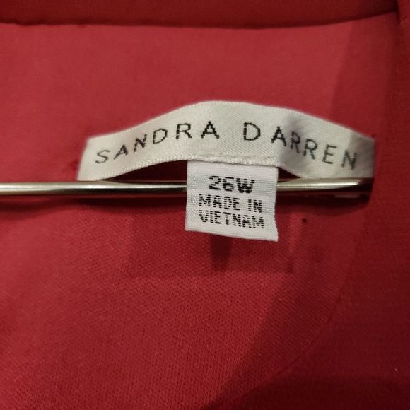 Sandra Darren Pleated Razzle Berry Colored Dress 26W - Picture 11 of 14